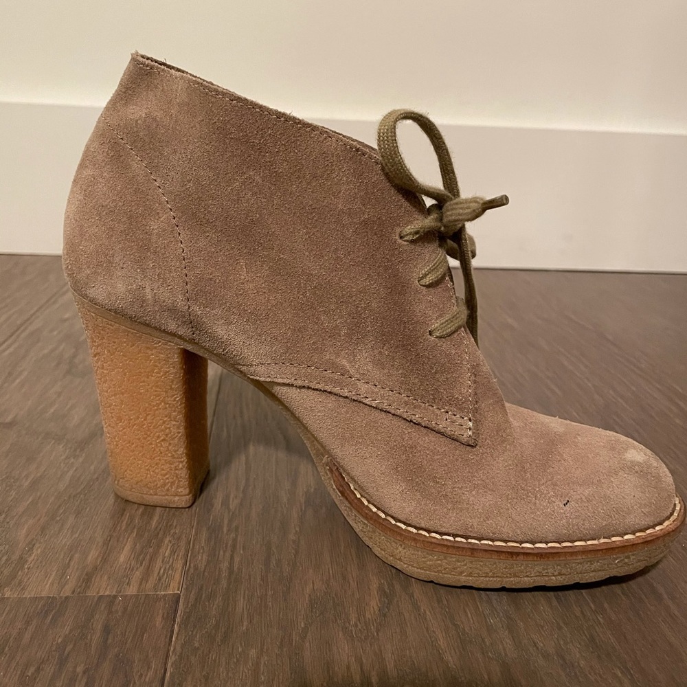 J.Crew beige leather bootie size 8 made in Italy